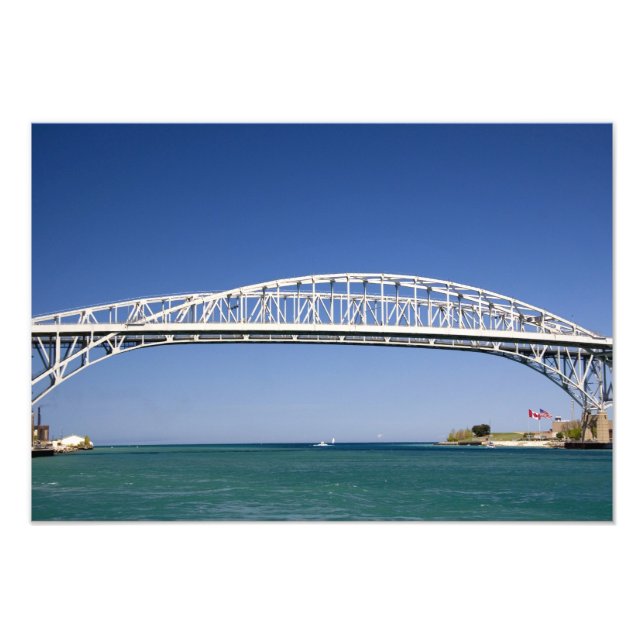 The Blue Water Bridge is a twin-span bridge Photo Print (Front)
