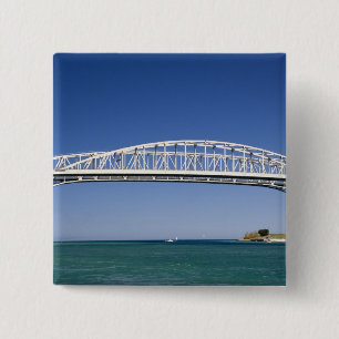 The Blue Water Bridge is a twin-span bridge Pinback Button