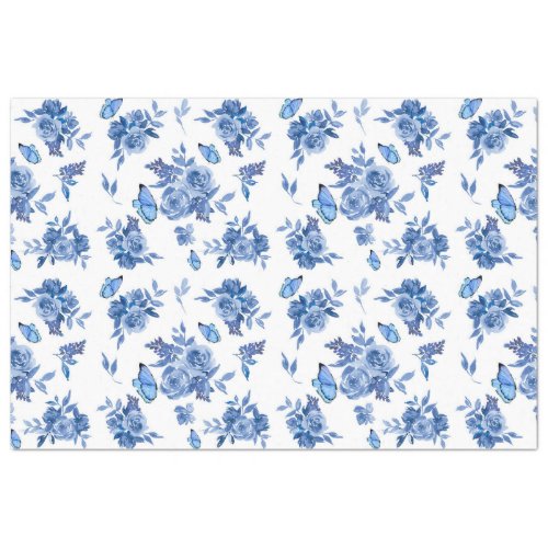 The Blue Watercolor Series Design 9 Tissue Paper