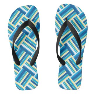 The Blue Weave  Flip Flops