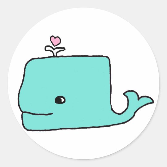 The Blue Whale Classic Round Sticker