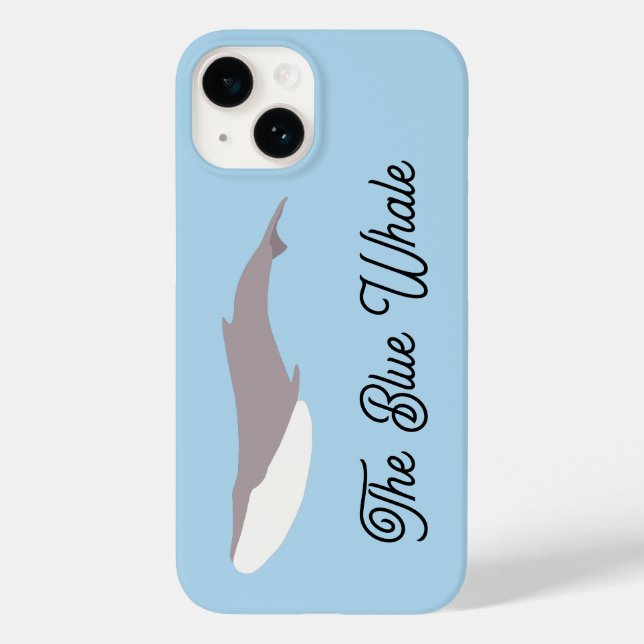 The Blue Whale Color Block Case-Mate iPhone Case (Back)
