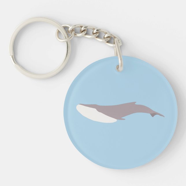The Blue Whale Color Block Keychain (Front)