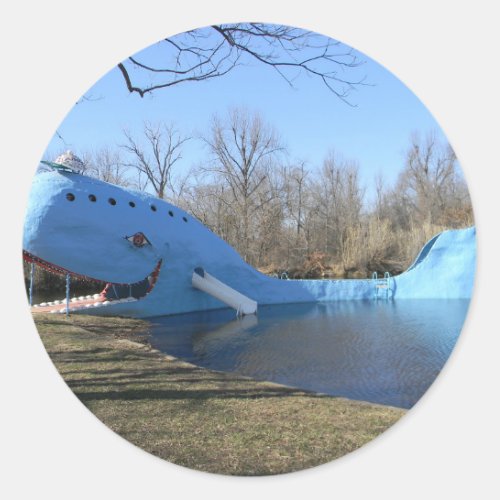 The Blue Whale of Catoosa Classic Round Sticker