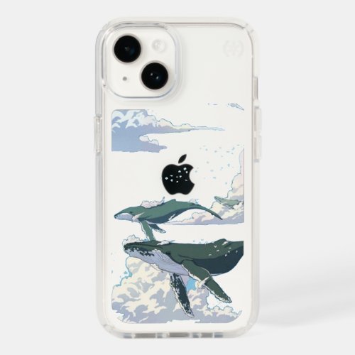 the blue whale speck iPhone 14 case