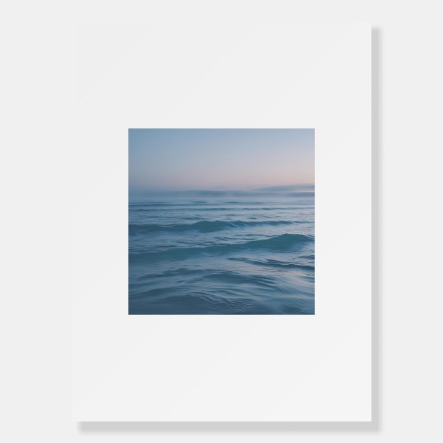 The Blue Whisper – Tranquil Abstract Ocean Art Foam Board (Front)