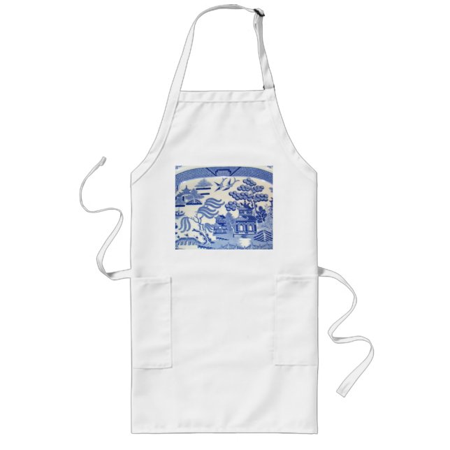 The Blue Willow Tradition - can be yours Long Apron (Front)