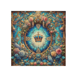 The Blue World on the Wall Wood Wall Art