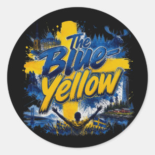 The Blue-Yellow - the nickname of the Swedish Classic Round Sticker