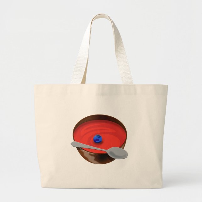 The Blueberry in a Bowl of Tomato Soup - Austin, T Large Tote Bag (Front)