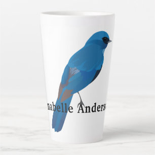 The Bluebird of Happiness Personalize Latte Mug
