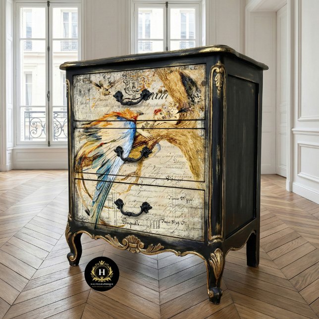  The Bluebird Queen French Furniture Decoupage Tissue Paper (Creator Uploaded)