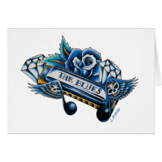 The Blues Harmonica Flash Art Cards
