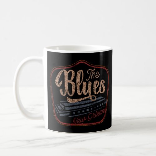 The Blues new Orleans harmonica distressed T_Shirt Coffee Mug