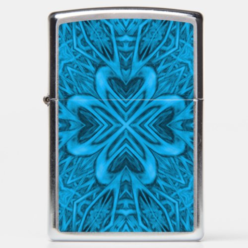 The Blues Vintage Blue Fractal Kaleidoscope Zippo Lighter