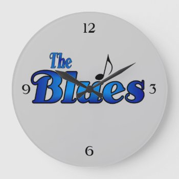 The Blues Wall Clock by slowtownemarketplace at Zazzle