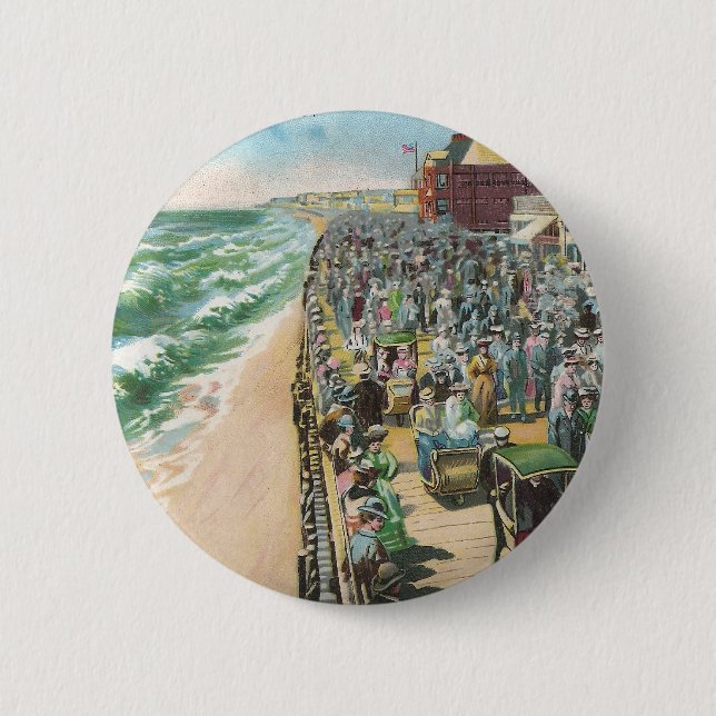 The Board Walk and Brighton Casino Pinback Button (Front)