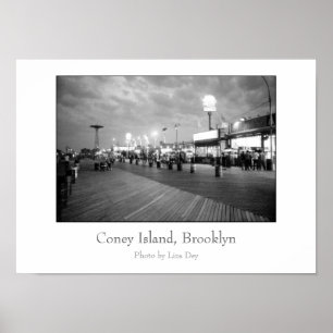 'The Boardwalk at Night' Poster