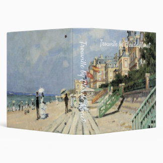The Boardwalk at Trouville by Claude Monet 3 Ring Binder