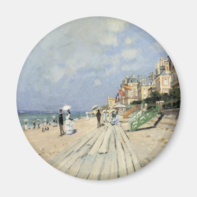 The Boardwalk at Trouville by Claude Monet Magnet (Front)