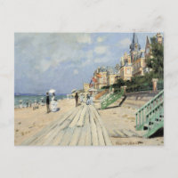 The Boardwalk at Trouville by Claude Monet Postcard