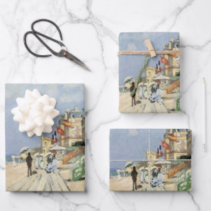 The Boardwalk at Trouville by Claude Monet Wrapping Paper Sheets