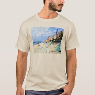 The Boardwalk at Trouville Claude Monet T-Shirt