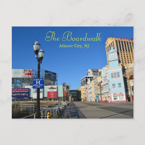 The Boardwalk in Atlantic City Postcard