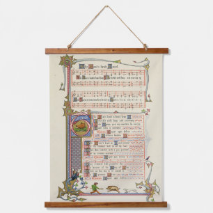 The Boar's Head Christmas Carol Medieval Hanging Tapestry
