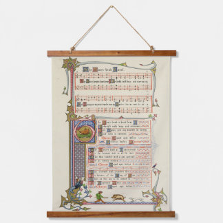 The Boar's Head Christmas Carol Medieval Hanging Tapestry