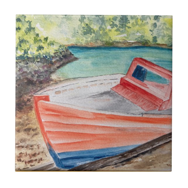 The Boat      Ceramic Tile (Front)