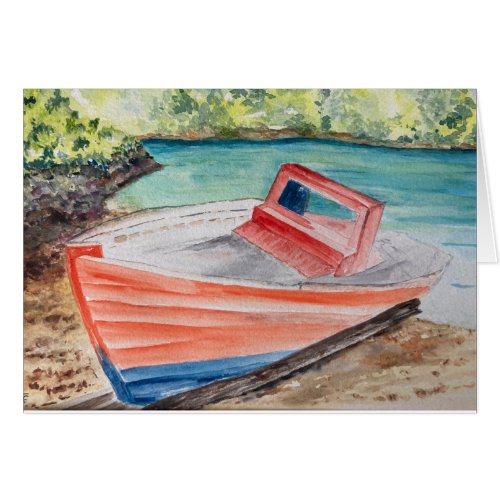 The Boat  greeting card