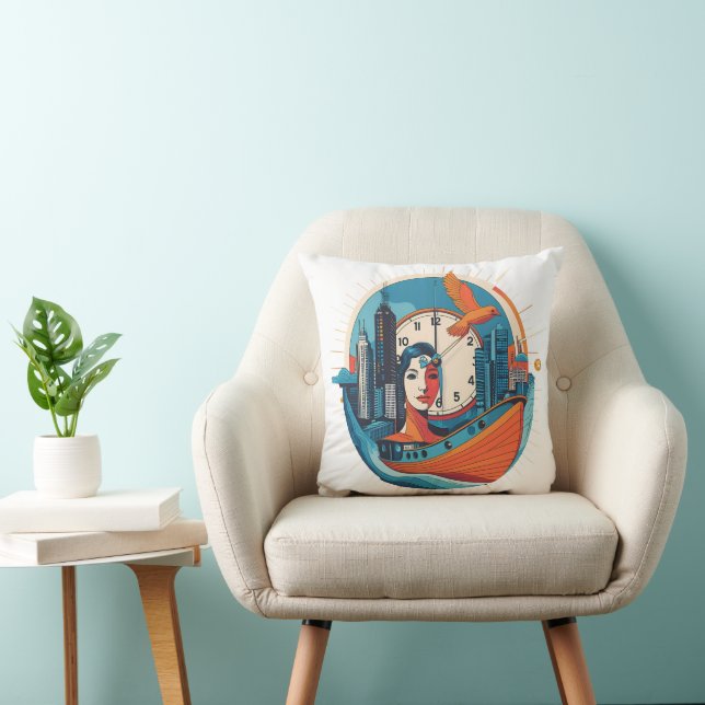 the boat of life throw pillow (Chair)