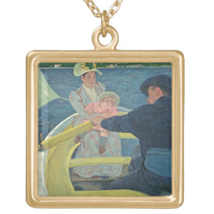The Boating Party, 1893-94 (oil on canvas) Gold Plated Necklace