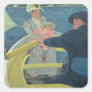 The Boating Party, 1893-94 (oil on canvas) Square Sticker