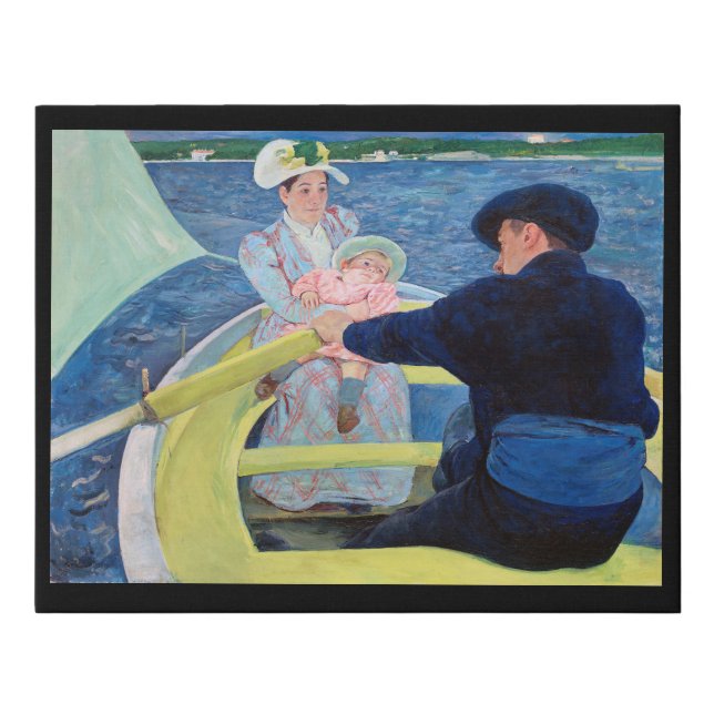The Boating Party, Mary Cassatt Faux Canvas Print (Front)