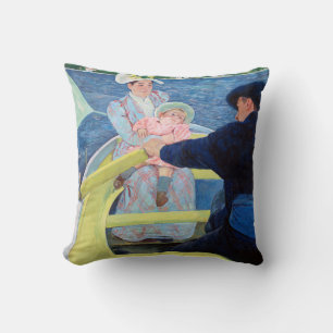 The Boating Party, Mary Cassatt Throw Pillow