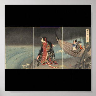 The Boatman, circa 1898. Japanese Painting Poster