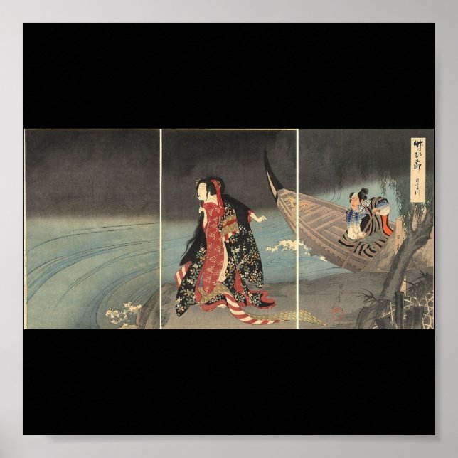 The Boatman, circa 1898. Japanese Painting Poster (Front)