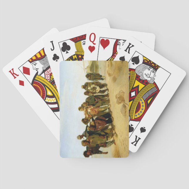 The Boatmen on the Volga, 1870-73 Poker Cards (Back)
