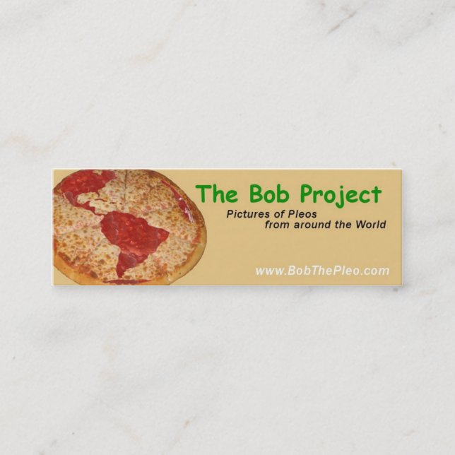 The Bob Project Mini Business Card (Front)