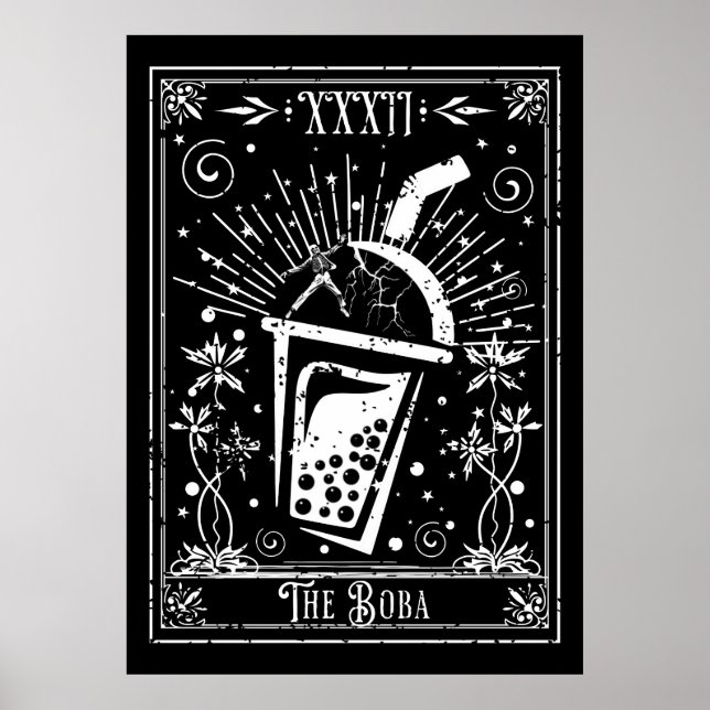 The Boba Tea Tarot Card Poster (Front)