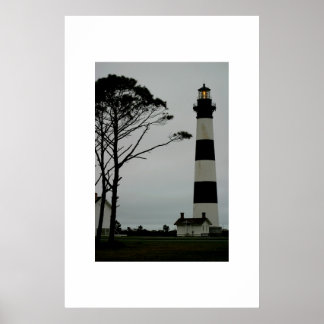 The Bodie Island Lighthouse at early evening Poster