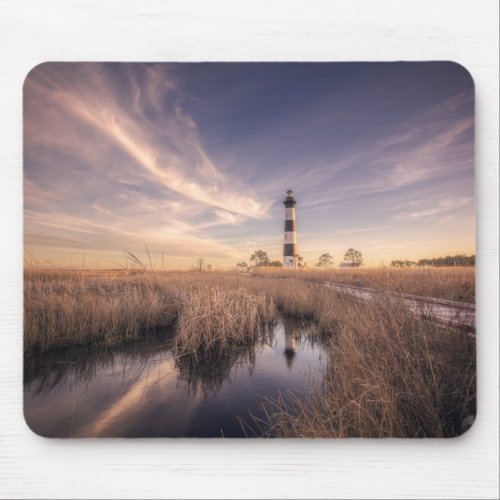 The Bodie Island Lighthouse  At Sunset Mouse Pad