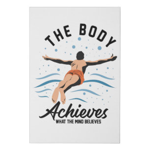 The Body Achieves What the Mind - Summer Time Faux Canvas Print
