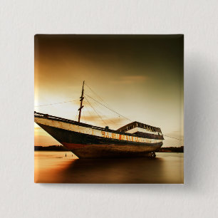 The Body Of Old Ship Bali, Indonesia Button