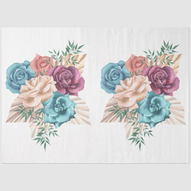The Boho Bouquet Series Design 16 Tissue Paper (Front)