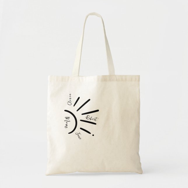 The Boho Sun Mom & Kids Sun Rays Tote Bag (Front)