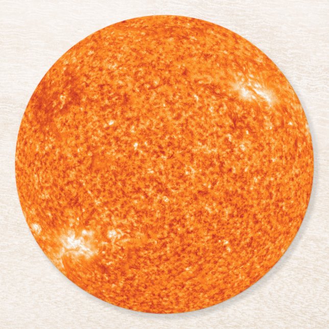 The Boiling Sun Round Paper Coaster (Front)