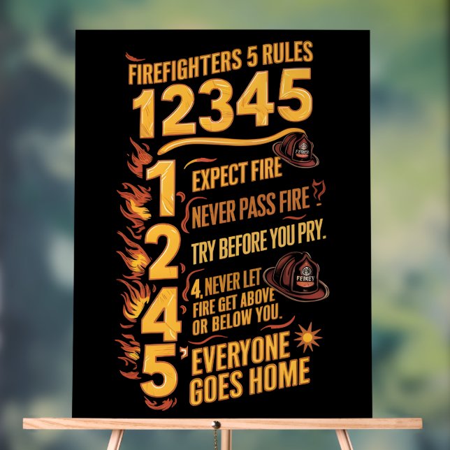 The Bold Firefighters Code Acrylic Sign (Neutral)
